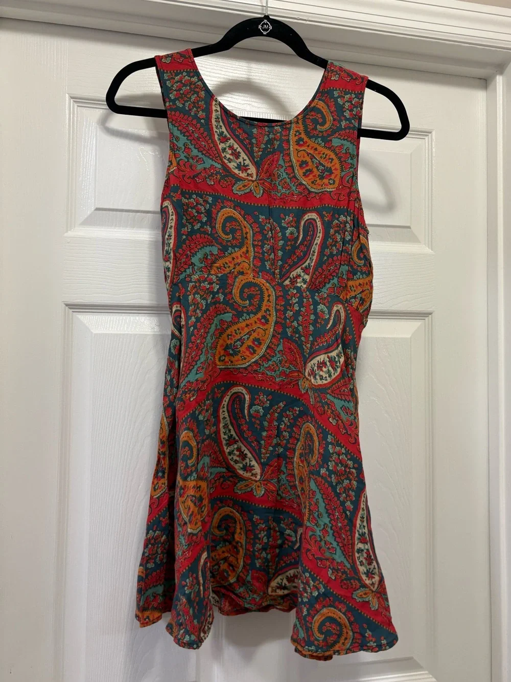 Free People Dancing Pretty Paisley A Line tank dress Sz 4